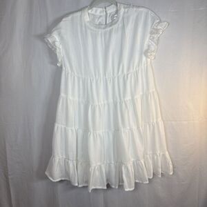 Women’s  FOTEISY Sleeveless White Lined Dress Size Medium NWT